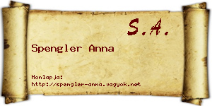 Spengler Anna névjegykártya